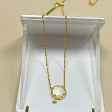 Load image into Gallery viewer, Volleyball Short Pendant Necklace in White Mother-of-Pearl,Fashion Jewelry, Unique Gifts
