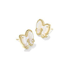 Lade das Bild in den Galerie-Viewer, Bow Stud Earrings in Carved Mother-of-Pearl, For Party Fashion Jewelry Gift Idea
