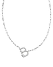 Load image into Gallery viewer, Silver Letter Initial A-Z Short Pendant Necklace in White Pearl, Fashion Jewelry, Unique Gifts

