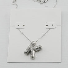 Lade das Bild in den Galerie-Viewer, Silver Letter Initial A-Z Short Pendant Necklace, Cubic Zirconia Inlaid, Fashion Jewelry, Unique Gifts
