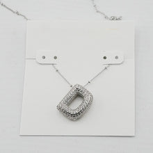 Lade das Bild in den Galerie-Viewer, Silver Letter Initial A-Z Short Pendant Necklace, Cubic Zirconia Inlaid, Fashion Jewelry, Unique Gifts
