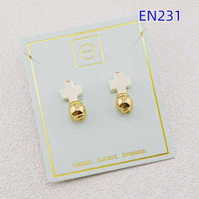 Load image into Gallery viewer, Colorful Cross with Round beads Stud Earrings for Women Birthday Gifts, Unique Gift
