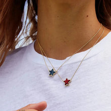 Carregar imagem no visualizador da galeria, Gold  Plated Small Star Drusy Pendant Necklace, Fashion Jewelry for Women
