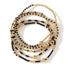 Carregar imagem no visualizador da galeria, Bohemian Beaded Bracelets Colorful Seed Bead Gold Ball Stackable Bracelet Set Women Summer Beach Elastic Jewelry Gift
