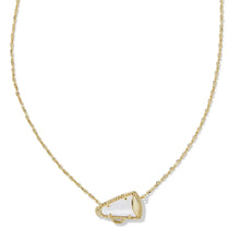 Load image into Gallery viewer, Cheer Megaphone Short Pendant Necklace in Mother-of-Pearl,Fashion Jewelry, Unique Gifts
