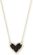 Load image into Gallery viewer, Heart Natural Crystal Gemstone Adjustable Pendant Necklace for Women, Fashion Jewelry
