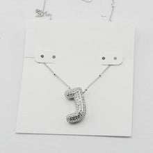 Lade das Bild in den Galerie-Viewer, Silver Letter Initial A-Z Short Pendant Necklace, Cubic Zirconia Inlaid, Fashion Jewelry, Unique Gifts
