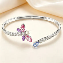 Load image into Gallery viewer, Silver Plated Cubic Zirconia Crystal Dragonfly Necklaces Earrings Bracelets Rings Bridal Wedding Jewelry for Women
