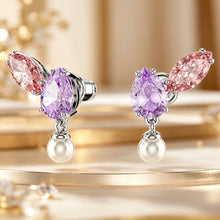 Load image into Gallery viewer, Silver Plated Cubic Zirconia Crystal Dragonfly Necklaces Earrings Bracelets Rings Bridal Wedding Jewelry for Women

