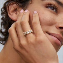 Load image into Gallery viewer, Sparkling Crystal Band Stackable Ring in White CZ, Wedding Band, Bridal Jewelry Gift For Women
