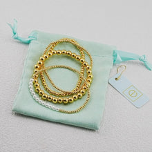Carica l'immagine nel visualizzatore di Gallery, Everyday Bead&amp;Pearl Stack of 4 Bracelets, Fashion Jewelry Gift for Women Daily Layering
