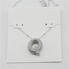 Lade das Bild in den Galerie-Viewer, Silver Letter Initial A-Z Short Pendant Necklace, Cubic Zirconia Inlaid, Fashion Jewelry, Unique Gifts
