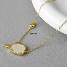 Charger l'image dans la galerie, Pickleball Short Pendant Necklace in Ivory Mother-of-Pearl,Fashion Jewelry,Unique Gifts
