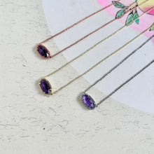 Carregar imagem no visualizador da galeria, Amethyst Natural Crystal Gemstone Pendant Necklace for Women, Fashion Jewelry, Unique Gifts
