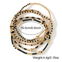 Carregar imagem no visualizador da galeria, Bohemian Beaded Bracelets Colorful Seed Bead Gold Ball Stackable Bracelet Set Women Summer Beach Elastic Jewelry Gift
