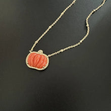 Charger l'image dans la galerie, Halloween Orange Small Pumpkin Spooky Mood Gemstone Pendant Necklace for Women, Fashion Jewelry, Unique Gifts
