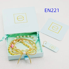 Cargar imagen en el visor de la galería, Bow KNOT Pearl Beaded Layered Bracelets, Fashion Jewelry Gift for Women Daily Layering
