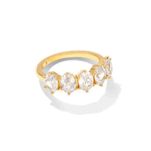 Load image into Gallery viewer, Sparkling Crystal Band Stackable Ring in White CZ, Wedding Band, Bridal Jewelry Gift For Women
