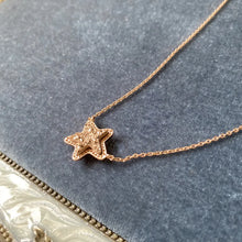 Carregar imagem no visualizador da galeria, Gold  Plated Small Star Drusy Pendant Necklace, Fashion Jewelry for Women
