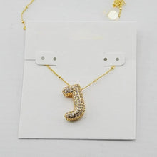 Cargar imagen en el visor de la galería, Gold Letter Initial A-Z Short Pendant Necklace, Cubic Zirconia Inlaid, Fashion Jewelry, Unique Gifts
