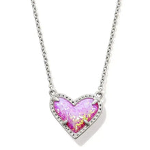 Load image into Gallery viewer, Heart Natural Crystal Gemstone Adjustable Pendant Necklace for Women, Fashion Jewelry

