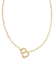Cargar imagen en el visor de la galería, Gold Letter Initial A-Z Short Pendant Necklace in White Pearl, Fashion Jewelry, Unique Gifts
