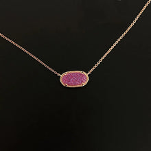 Carica l'immagine nel visualizzatore di Gallery, Purple Drusy Pendant Necklace for Women, Fashion Jewelry, Unique Gifts
