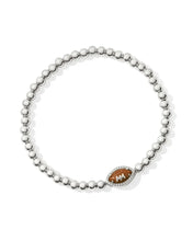 Carica l'immagine nel visualizzatore di Gallery, Orange Goldstone Football Stretch Bracelet/Stud Earrings, Fashion Jewelry, Unique Gifts
