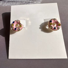 Load image into Gallery viewer, Colorful Enamel Asymmetric Ice Cream Donut Earrings - Sweet Fun Cute Studs for Women Girls Jewelry Gift
