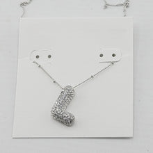 Lade das Bild in den Galerie-Viewer, Silver Letter Initial A-Z Short Pendant Necklace, Cubic Zirconia Inlaid, Fashion Jewelry, Unique Gifts
