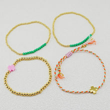 Load image into Gallery viewer, Boho Multilayer Beaded Bracelet Set Colorful Seed Bead Cross Charm Braided Tassel Adjustable Bracelets Bohemian Jewelry
