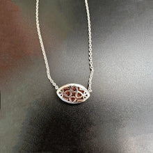 Load image into Gallery viewer, Football Short Pendant Necklace in Orange Goldstone, Fashion Jewelry, Unique Gifts
