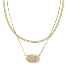 Lade das Bild in den Galerie-Viewer, Iridescent Drusy Herringbone Multistrand Necklace for Women, Fashion Jewelry, Unique Gifts
