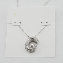 Lade das Bild in den Galerie-Viewer, Silver Letter Initial A-Z Short Pendant Necklace, Cubic Zirconia Inlaid, Fashion Jewelry, Unique Gifts
