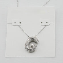 Lade das Bild in den Galerie-Viewer, Silver Letter Initial A-Z Short Pendant Necklace, Cubic Zirconia Inlaid, Fashion Jewelry, Unique Gifts
