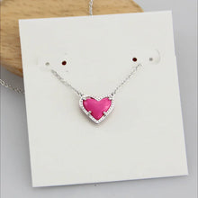Load image into Gallery viewer, Heart Natural Crystal Gemstone Adjustable Pendant Necklace for Women, Fashion Jewelry
