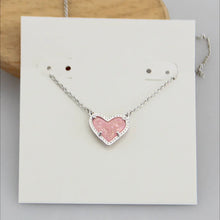 Load image into Gallery viewer, Heart Natural Crystal Gemstone Adjustable Pendant Necklace for Women, Fashion Jewelry
