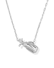 Load image into Gallery viewer, Golf Gold Short Pendant Necklace in Ivory Mother-of-Pearl, Fashion Jewelry, Unique Gifts
