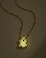 Carregar imagem no visualizador da galeria, Ghost Gold Short Pendant Necklace/Earrings, Fashion Jewelry, Unique Gifts
