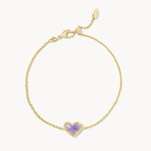 Load image into Gallery viewer, Heart Link Chain Bracelet in Amethyst, Fashion Jewelry, Unique Gifts
