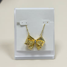 Load image into Gallery viewer, Elegant Bow Pendant Necklace for Women, with Cubic Zirconia, Fashion Jewelry Gift Idea
