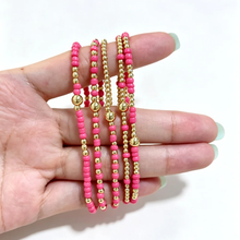 Carregar imagem no visualizador da galeria, Bohemian Beaded Bracelets Colorful Seed Bead Gold Ball Stackable Bracelet Set Women Summer Beach Elastic Jewelry Gift
