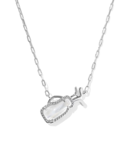 Load image into Gallery viewer, Golf Gold Short Pendant Necklace in Ivory Mother-of-Pearl, Fashion Jewelry, Unique Gifts
