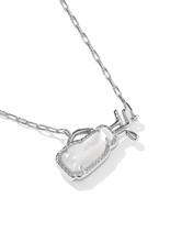 Load image into Gallery viewer, Golf Gold Short Pendant Necklace in Ivory Mother-of-Pearl, Fashion Jewelry, Unique Gifts

