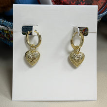 Load image into Gallery viewer, YEEVAA LSF Heart Gold Huggie Hoop Earrings for Women Girls Fashion Jewelry, Unique Gifts
