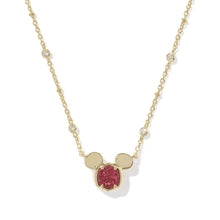 Carica l'immagine nel visualizzatore di Gallery, Mickey Mouse Short Pendant Necklace in Drusy for Women, Fashion Jewelry, Unique Gifts
