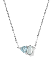 Cargar imagen en el visor de la galería, Colorful Birthstones Short Pendant Necklace for Women, Fashion Jewelry, Unique Gifts
