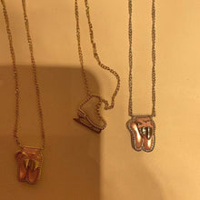 Load image into Gallery viewer, Ballet Short Pendant Necklace in Blush Mother-of-Pearl,Fashion Jewelry, Unique Gifts

