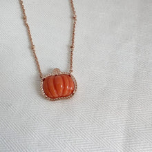 Charger l'image dans la galerie, Halloween Orange Small Pumpkin Spooky Mood Gemstone Pendant Necklace for Women, Fashion Jewelry, Unique Gifts
