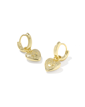 Load image into Gallery viewer, LSF Heart Gold Convertible Huggie Earrings For Party Fashion Jewelry Gift Idea
